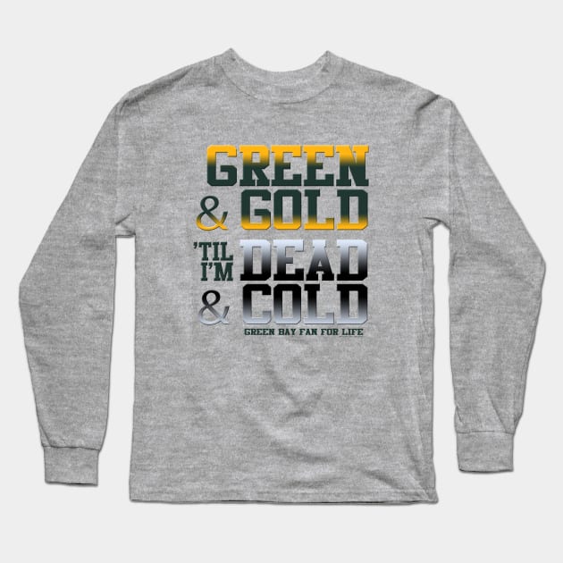 Green & Gold Long Sleeve T-Shirt by wifecta